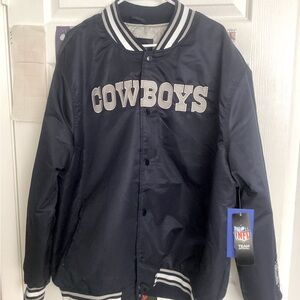 NWT NFL Dallas Cowboys satin jacket blue XXL. Brand new